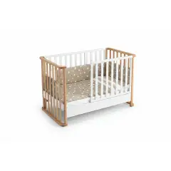 Letto Infinito Evolutivo 6in1 Naturale-Bianco con Tessile Tortosa - collezioni