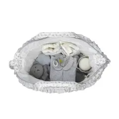 Borsa Fasciatoio Little Bloom Fiori Grigio Pasito a Pasito - borse e zaini