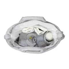 Borsa Fasciatoio Little Bloom Vichy Grigio Pasito a Pasito - borse e zaini