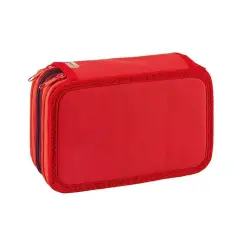 Astuccio 3 Zip Colori Tinta Unita - astucci colori