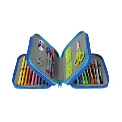 Astuccio 3 Zip Colori Tinta Unita - astucci colori