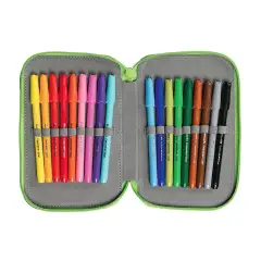 Astuccio 3 Zip Colori Tinta Unita - astucci colori