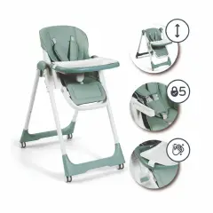 Seggiolone Pappa Reclinabile Tasty Eco Verde-Bianco - seggioloni