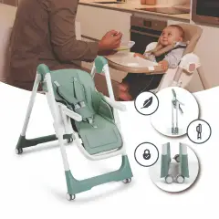 Seggiolone Pappa Reclinabile Tasty Eco Verde-Bianco - seggioloni