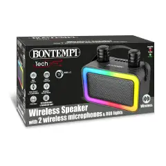 Cassa Acustica Wireless Con 2 Microfoni Senza Filo - musicali