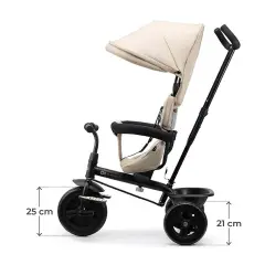 Triciclo Kinderkraft Freeway 2 Evolutivo Girevole 360° Beige - Tricicli e primi passi