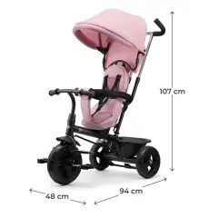 Triciclo Kinderkraft Freeway 2 Evolutivo Girevole 360° Pink - Tricicli e primi passi