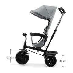 Triciclo Kinderkraft Freeway 2 Evolutivo Girevole 360° Grey - Tricicli e primi passi