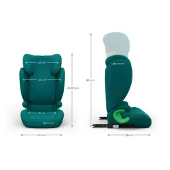 Seggiolino Auto Kinderkraft Junior Fix 2 Plus I-size Green 100-150cm - bambini 100-150 cm (4-12 anni)
