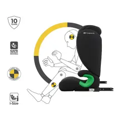 Seggiolino Auto Kinderkraft Junior Fix 2 Plus I-size Black 100-150cm - bambini 100-150 cm (4-12 anni)