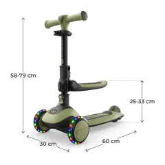 Monopattino Evolutivo 2in1 con Seduta HALLEY 2 Green - monopattini