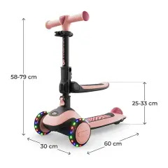 Monopattino Evolutivo 2in1 con Seduta HALLEY 2 Pink - monopattini