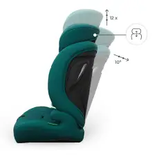 Seggiolino auto Kinderkraft Comfort Up 2 Plus I-Size Green 76-150cm - bambini 76-150 cm (15m-12anni)