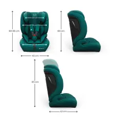 Seggiolino auto Kinderkraft Comfort Up 2 Plus I-Size Green 76-150cm - bambini 76-150 cm (15m-12anni)