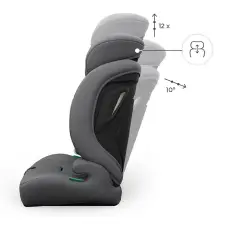 Seggiolino auto Kinderkraft Comfort Up 2 Plus I-Size Grey 76-150cm - bambini 76-150 cm (15m-12anni)