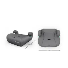 Seggiolino auto Kinderkraft Comfort Up 2 Plus I-Size Grey 76-150cm - bambini 76-150 cm (15m-12anni)