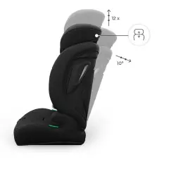 Seggiolino auto Kinderkraft Comfort Up 2 Plus I-Size Black 76-150cm - bambini 76-150 cm (15m-12anni)