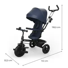 Triciclo Kinderkraft Aston 2 Plus Evolutivo Navy 9 mesi–5 anni - Tricicli e primi passi