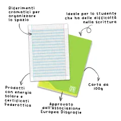 Quaderno Maxi One Color Linea Blu 100gr - Rigatura B - Cancelleria varia