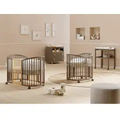 Mini Fasciatoio In Legno Cacao Con Ruote E Materassino Incluso Erbesi - Zona cambio e bagno