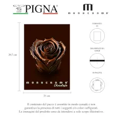 Quaderno Maxi Pigna Monocromo Chocolate - 72 Pagine - Rigatura 5 M - Cancelleria varia