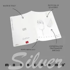 Quaderno Maxi Pigna Monocromo Silver - 72 Pagine - Rigatura 1R - Cancelleria varia