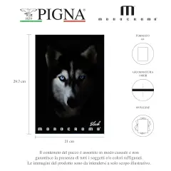 Quaderno Maxi Pigna Monocromo Black - 72 Pagine - Rigatura 1R - Cancelleria varia