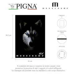 Quaderno Maxi Pigna Monocromo Black - 72 Pagine - Rigatura 5M - Cancelleria varia