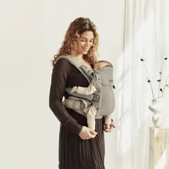 Babaybjorn Marsupio Harmony 3D Mesh Grey Beige - marsupi e zaini porta bimbo