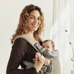 Babaybjorn Marsupio Harmony 3D Mesh Grey Beige - marsupi e zaini porta bimbo
