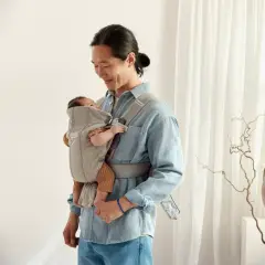 Babaybjorn Marsupio Mini 3D Mesh Grey Beige - marsupi e zaini porta bimbo