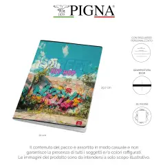 Quaderno Maxi Pigna Per Ragazzi Fantasie Assortite 80gr Rigatura 5M - Cancelleria varia