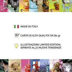 Quaderno Maxi Pigna Per Ragazzi Fantasie Assortite 80gr Rigatura 5M - Cancelleria varia