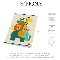 Quaderno Maxi Pigna Per Bambini Fantasie Assortite 80gr Rigatura A - Prima E Seconda Elementare - Cancelleria varia