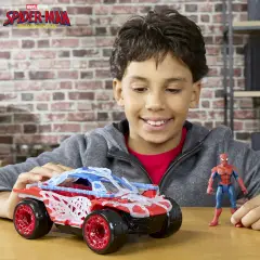 Spiderman Brand New Day Veicolo Stretch & Blast Buggy Con Personaggio - action figures ed accessori