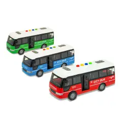 Play City - Bus a Frizione Luci e Suoni 3 Col. Ass Scala 1:16 - modellini