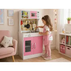 Cucina in Legno con Forno e Microonde 42x25x90H Cm - Cucine e gioco simbolico