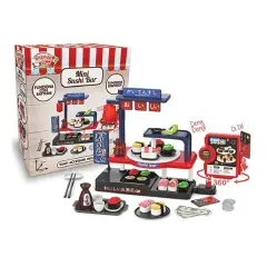 Grande Chef - Mini Sushi Bar con Accessori - Alimenti, mercatini, stoviglie