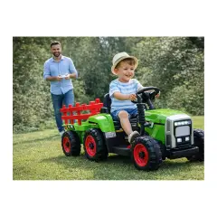Teo's - Trattore Elettrico con Luci Suoni 10.v Max30kg con Telecomando - Tricicli e primi passi