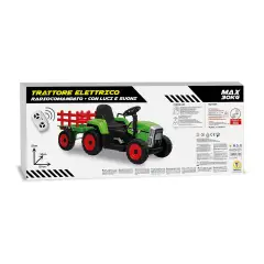 Teo's - Trattore Elettrico con Luci Suoni 10.v Max30kg con Telecomando - Tricicli e primi passi
