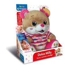 Clementoni Baby Dolce Milly, Orsacchiotto Interattivo con Storie 12+ Mesi - Primi giochi
