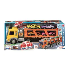 Camion Bisarca Frizione Con 4 Auto Metallo - modellini