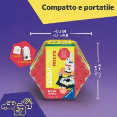 Ravensburger GraviTrax Micro Set M Rainbow, Pista per Biglie, 128 Pezzi, 8+ - Giochi di Abilità