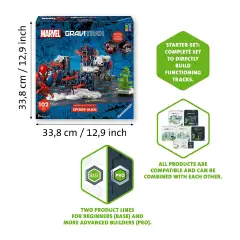 Ravensburger GraviTrax Spider-Man Action Set M, Pista Biglie 102 Pz 8+ - Giochi di Abilità