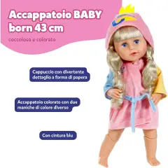 Baby Born Accappatoio Per Bambole 43cm - Bambole e accessori