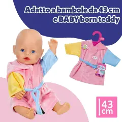Baby Born Accappatoio Per Bambole 43cm - Bambole e accessori