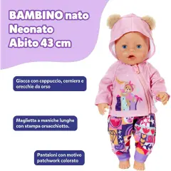 Baby Born Completo Neonato 43 cm - Bambole e accessori