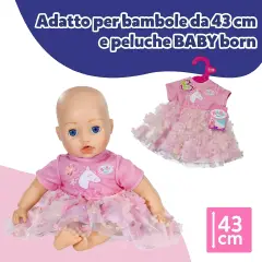 Baby Born Vestito Floreale Con Unicorno Per Bambola 43 Cm - Bambole e accessori