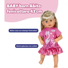 Baby Born Vestitino Fenicottero 43 Cm - Bambole e accessori