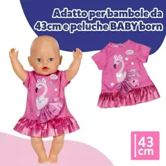 Baby Born Vestitino Fenicottero 43 Cm - Bambole e accessori